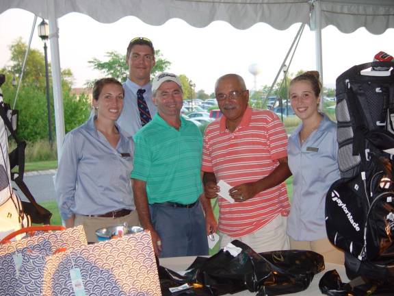 The winners of the 4th Crystal Springs Member Tournament Bret Trenkmann &amp; Denis Mcguire with Crystal Springs&#x2019; staffers Ashley Carter, Brian Riley and Stephanie Siglin. Photos submitted by Dr. John T. Whiting