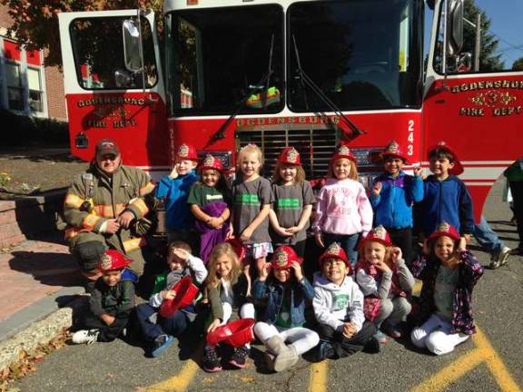 The Ogdensburg Fire Department made a stop at Ogdensburg Public School to teach the students about fire safety.