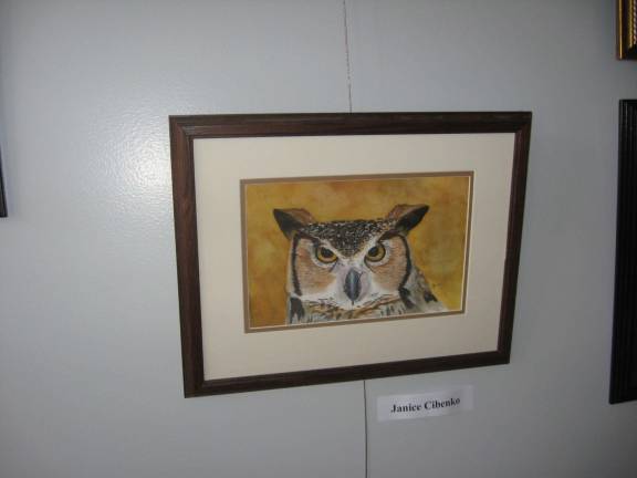A submission of an owl by Janice Cibenko is shown.