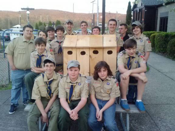 The troop is shown with the duck boxes.