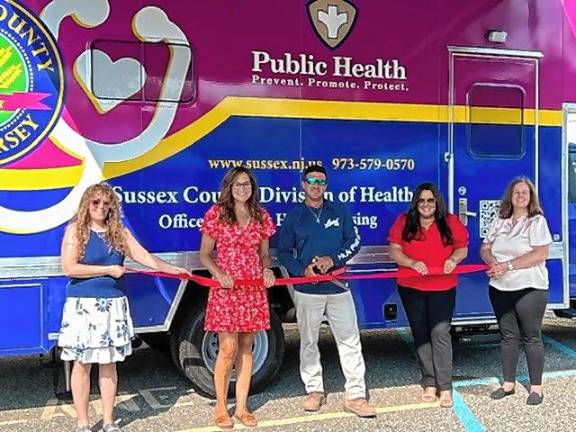 County has new mobile health clinic From left are Christine Florio, Sussex County Health and Human Services administrator; Jill Space, deputy director of the Sussex County Board of County Commissioners; Chris Carney, director of the board; state Assemblywoman Dawn Fantasia; and Jennifer Shortino, health officer/director. (Photo provided)