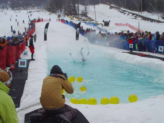 Mountain Creek ends ski season with splash Sometimes you make a big splash at the 2017 Mountain Creek Pond Skimming Event.