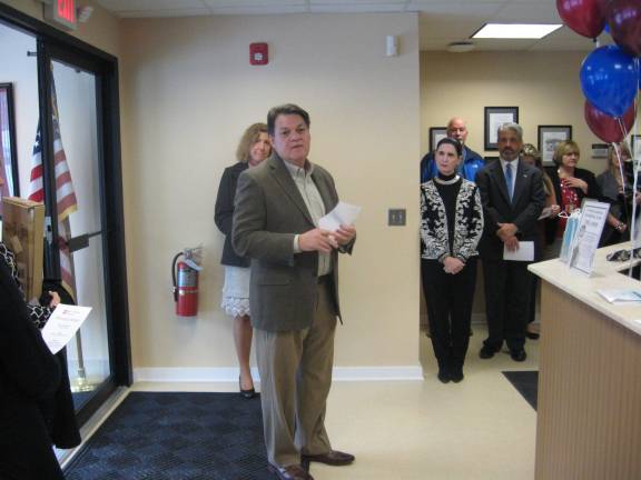 PHOTOS BY JANET REDYKE CEO Brian Finestein welcomes all to the Open House/ Ribbon Cutting on Feb. 10.
