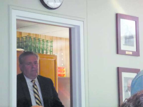 photo by nathan mayberg Former Sussex Community College Trustee Glen Gavan is pictured during a recent board meeting.