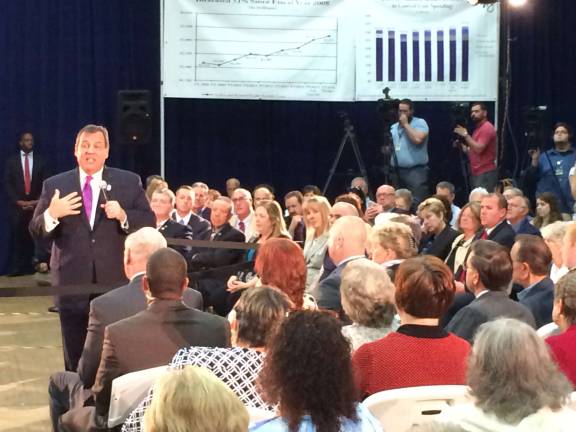 Christie engages crowd at Town Hall