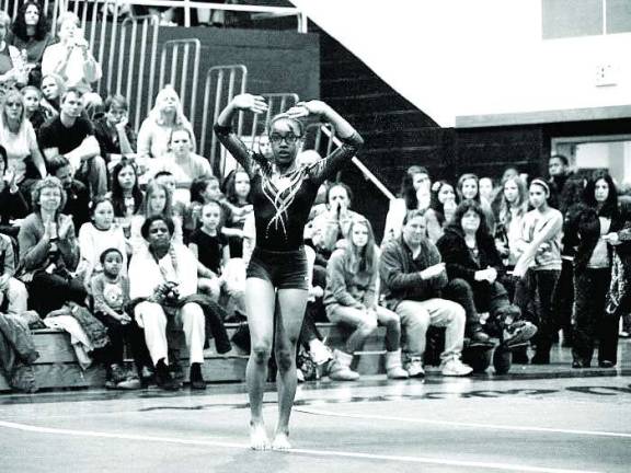 Sussex County teams garner awards at cheer compeition Photo by George LeRoy Hunter Gymnast Jada Smith, 12, of Sparta, performs in an exhibition. Smith trains at Westys Gymnastics in Franklin.