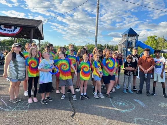 FN5 Tamara Contrera, left, a staff member at the Center for Prevention &amp; Counseling in Newton, poses with middle and high school students who are part of the Wallkill Valley and Vernon community coalitions that work for drug-free communities.