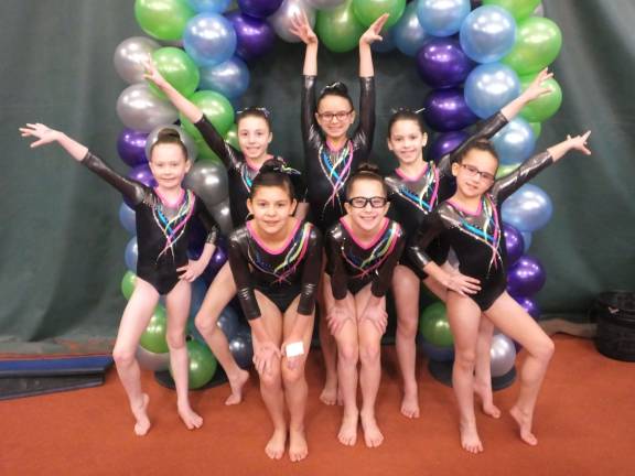 The Westy's Gymnastics team of Franklin, New Jersey. Gymnasts are Moya Lynch (9), Sabrina Dispenziere (10), Samie Copley (10), Adrianna Barone (11), Lexi Ingoglia (9) Elizabeth Byra (10) and Hanna Garafano (9). Westy's total score of 102.500 placed them 16th in a field of eighteen teams. In the small teams category Westy's placed second in a field of five teams and their score was 102.550. The 2017 Crystal Springs Gymnastics Invitational took place at Crystal Springs Minerals Resort in Vernon Township, New Jersey on March 3rd, 4th and 5th 2017. Westys Gymnastics of Franklin, New Jersey hosted the event. Athletes from numerous gymnastics teams participated.