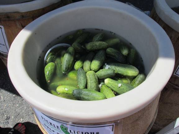 Local folks, farms and food meld together at Farmers market Pickle Licious Pickles were available for purchase.