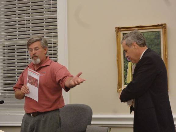Lafayette land board says no to Verizon cell tower Beaver Run Road resident Steve Race gives his sworn testimony during the June 27 Lafayette Land Use Board cell tower hearing.