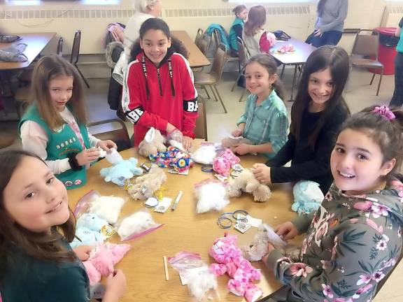 Area Girl Scouts work together