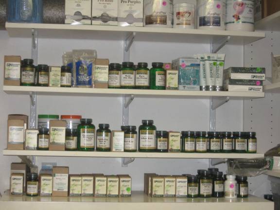 PHOTOS BY JANET REDYKE The center offers a full supply of natural vitamins and supplements.