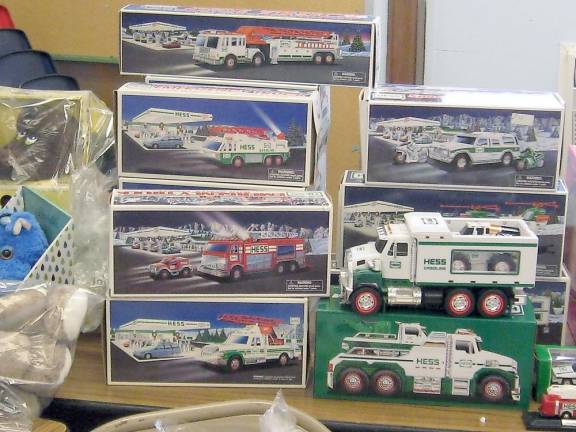 Classic Hess trucks were donated from a collection (Photo by Janet Redyke)