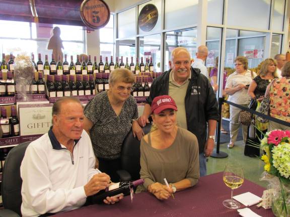Kathie Lee brings new wine to ShopRite Frank & Kathie Lee Gifford pose with Byram ShopRite patrons Harriet and Mel Park.