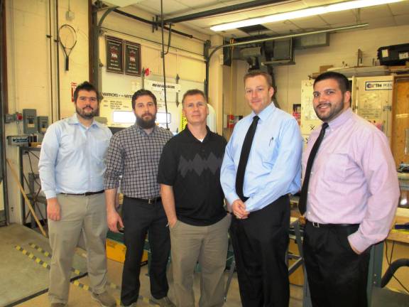 Photo by Viktoria-Leigh Wagner High Point Technological Department educators are, from left, Steven Peltier, Ben Kappler, Kevin Fenlon, Brian Drelick and Alex Gonzalez.