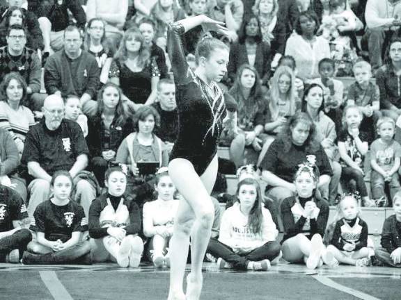 Sussex County teams garner awards at cheer compeition Photo by George LeRoy Hunter Gymnast Alexi Ahmadi, 12, of Hamburg performs in an exhibition. Ahmadi trains at Westys Gymnastics in Franklin.