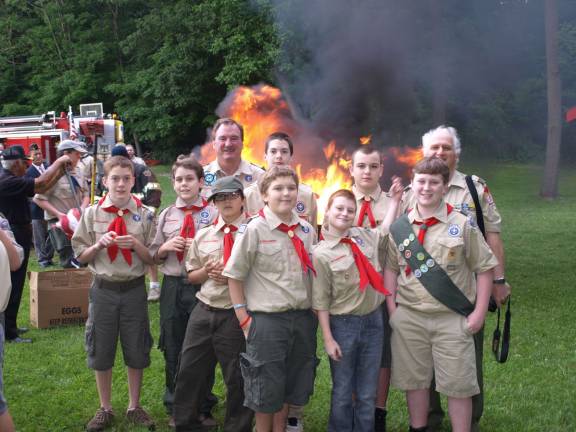 Retiring of the flag Scout Troop 912 of Vernon.