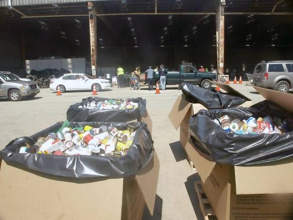 Pallet loads of household hazardous waste at the MUA (File photo by John Church)