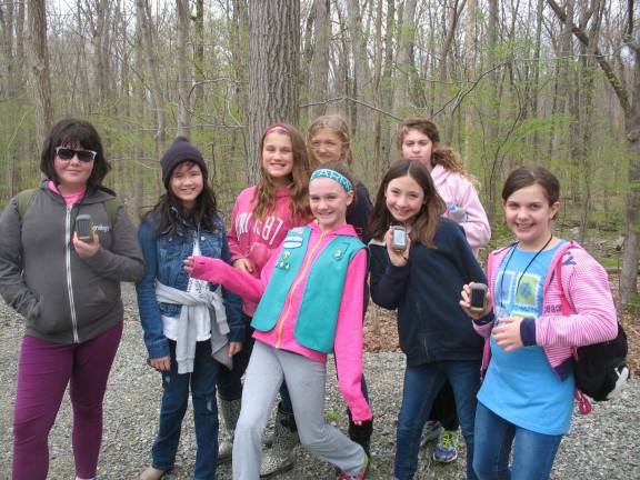 Girl Scout Troop 994 of the High Point Service Unit recently participated in a Geo Caching adventure at Pyramid Mountain in Boonton. The girls learned about conservation and used portable GPS units to find hidden caches.