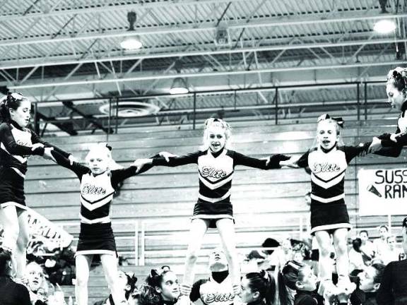 Sussex County teams garner awards at cheer compeition Photo by George LeRoy Hunter The Wallkill Valley Elite Cheer team perform during an exhibition.
