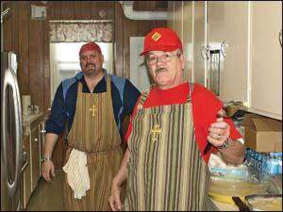 Knights cook to support men preparing as priests Knights cook to support men preparing as priests