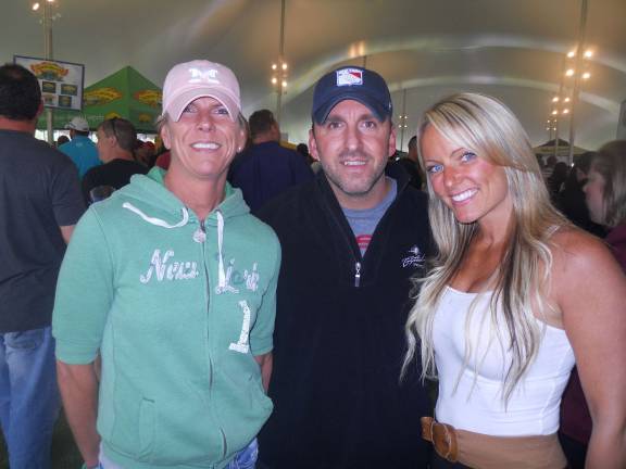 Kelly Sonnett, Ray Ramboski and Katie Drossel of Hamburg enjoy the Beer &amp; Food Festival.