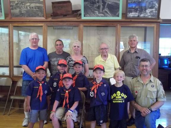 Ogdensburg Cub Scout Tigers of Pack 89 held their bridging ceremony at the Ogdensburg Historical Society Museum on June 18. Following the ceremony, the Historical Society gave the boys a tour and history lesson of Ogdensburg.