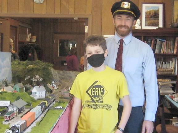 Father and son, Walter and Chris Mentone, have been working on the railroad (Photo by Janet Redyke)