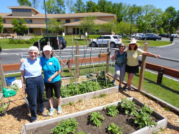 Volunteers Mary Spector, Marie Wilson, Claudia Kunath and Anita Schweizer are among the many seasoned gardeners who design and maintain the community gardens at Project Self-Sufficiency.