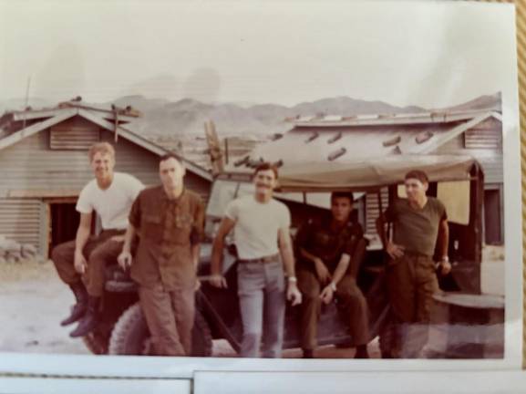 ‘I served my country’ Patrick Shea with fellow soldiers in-country (Photo provided)
