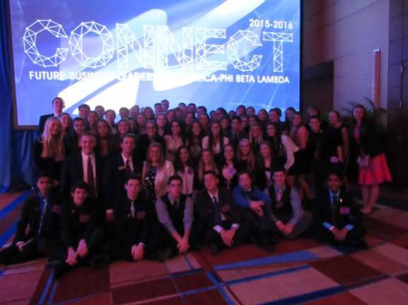 FBLA members attend conference Sixty-nine FBLA members from Wallkill Valley Regional High attended the 2015 FBLA National Fall Leadership Conference in Baltimore Maryland Nov. 19-22.