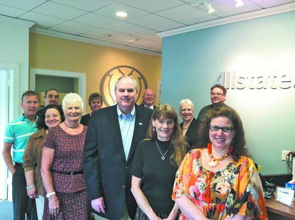 All State &#x2013; Gargin Agency Pictured from front: Rose Alt, All State &#x2013; Gargin Agency; Julie Russell, All State &#x2013; Gargin Agency; Frank Gargin; Pauline Richards, Club Z; Rosemarie Paolucci, ValPak; Kelly Evans, Signs Etc.; Tony Torre, Sussex Bank; Robyn Bivona, Wells Fargo Home Mortgage; Jim Ryder, First Hope Bank; Mary Ann Ryan, Hello Neighbor; and Peter Trusio, Jamieson Insurance &amp; Financial Services.