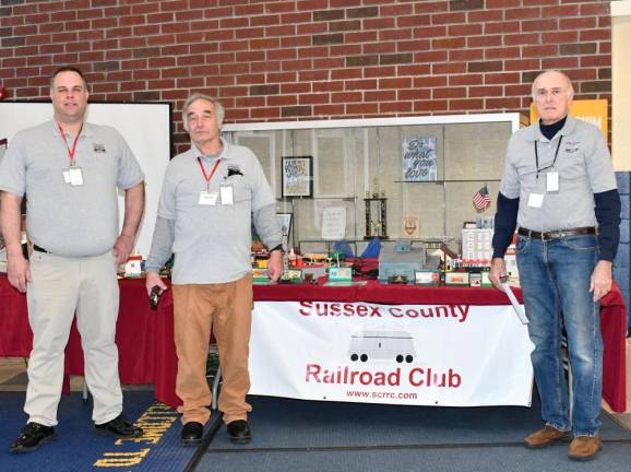 From left are Sussex County Railroad Club members Steve Zydon, Robert Winter and Ken Harrington.