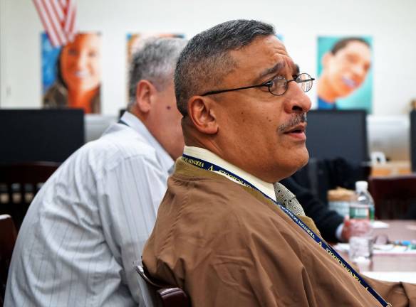 New Vernon School Security Officer Ron Rivera expresses concern regarding marijuana gummy bears.