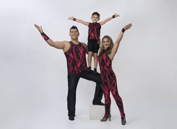Family circus to wow fairgoers <b>The family behind Circus Incredible: Lyric Wallenda; her husband, Simon Arestov; and their son, Alexander. (Photo provided)</b>
