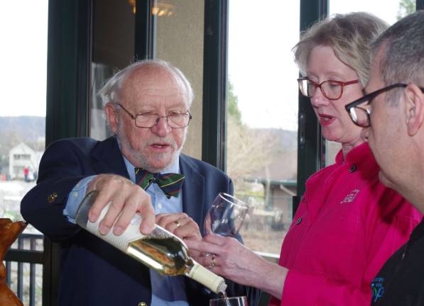 Foodies and wine connoisseurs converge in Hardyston Gene Ventimiglia, owner of Wantage's family-owned Ventimiglia Vineyard, visited with the visiting food vendors and offered some of his favorite Sussex County wines.