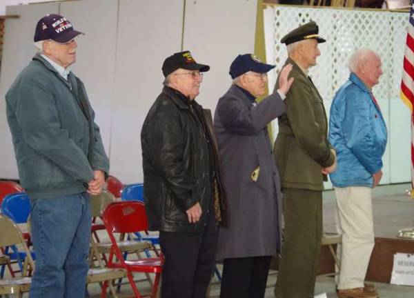 Five surviving World War II veterans attended the ceremonies.