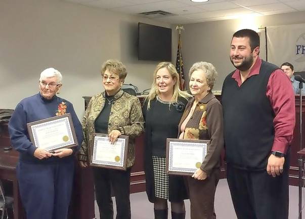 Allison Littell-McHose, center, has announced that she will retire as Franklin Borough Business Administrator in July.