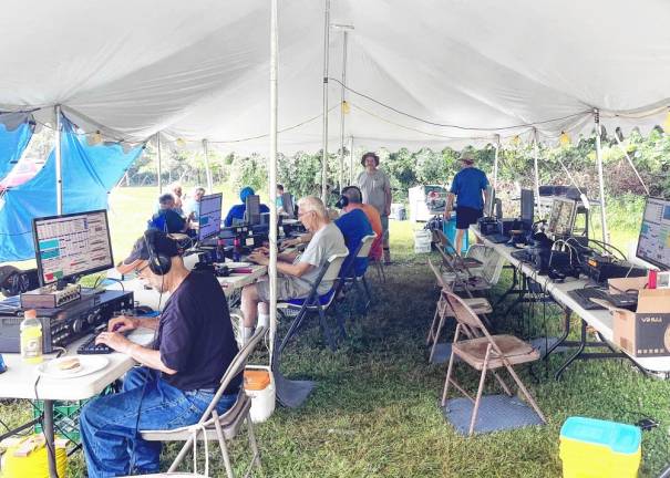 Sussex County History Today: Amateur radio Ham radio operators from the Sussex County Amateur Radio Club take part in a national amateur radio exercise June 22-23 in Newton. (Photo courtesy of Bill Truran)