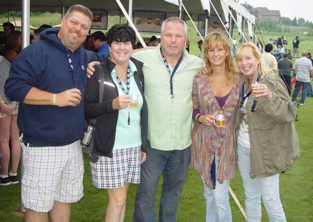 Vernon area friends: Steve, Buffy, Brian, Susan and Ellen share the fun at the Food &amp; Beer Festival.