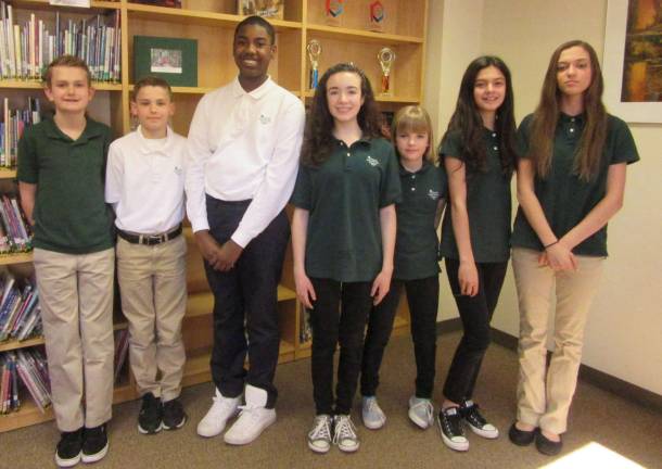 The Hilltop Student Council from left to right: Richard Cort '18, of Belvidere, Nicholas Arapkiles '19, of Andover, Justin Cooper '16, of Ogdensburg, Abigail Morris '16, of Andover, Ilyssa Gibson '18, of Columbia, Jessica Wilm '17, of Newton, and Karina Frangella '16, of Sparta.
