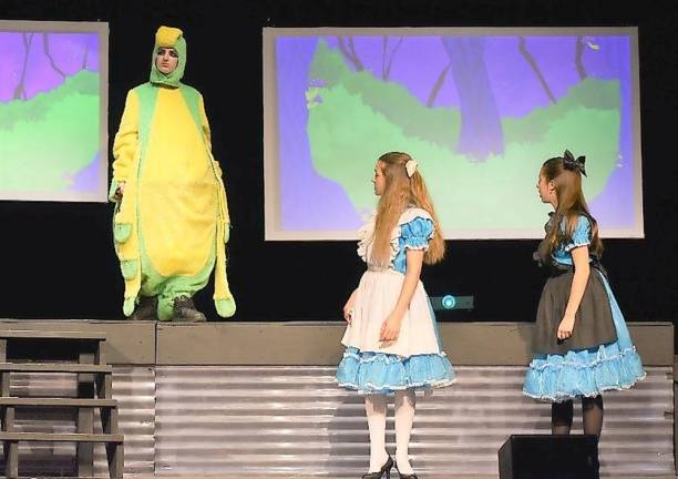 Whacky characters abound in Kittatinny Players’ ‘Alice in Wonderland’ Lillian Tomlinson was the perfect caterpillar. She also had a second role as the executioner for the Queen of Hearts. (Photo provided)