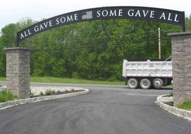 Heroes receive triple honor The entrance arch at the Northern New Jersey Memorial Cemetery honors veterans of all conflicts.