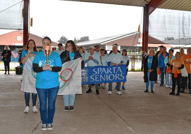 Montague wins gold in Senior Olympics <b>Senior Olympics teams take part in the opening ceremony.</b>