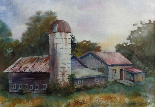 First ever 'Color Your World' Art Auction Patrick Biesty, Sparta - “Layton Barn”