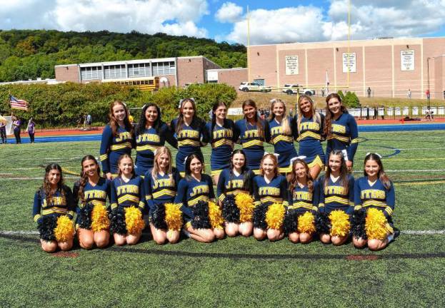 Football roundup: High Point beats Jefferson <b>The Jefferson cheerleaders. (Photo by Maria Kovic)</b>
