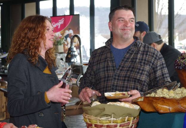 Foodies and wine connoisseurs converge in Hardyston Longtime Vernon residents Lori and Louie Fitamant came for the wine and various food offerings during the Marketplace Lunch on Saturday afternoon.