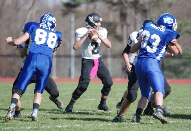 Wallkill Valley quarterback Marko Bakovic (2) passed for 300 yards resulting in two touchdowns.