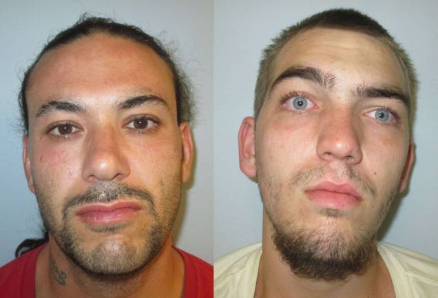 Shown, from left, are Jack W. Asencio, 34, and Eric Strunk, 19.