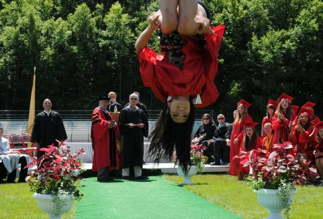Hi-jinks at High Point graduation Taylor Welsh
